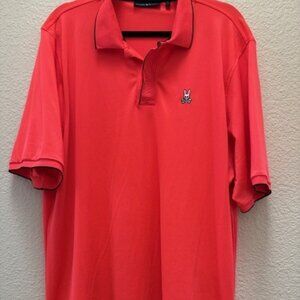 Psyco Bunny Polo Shirt Bright Red/Orange